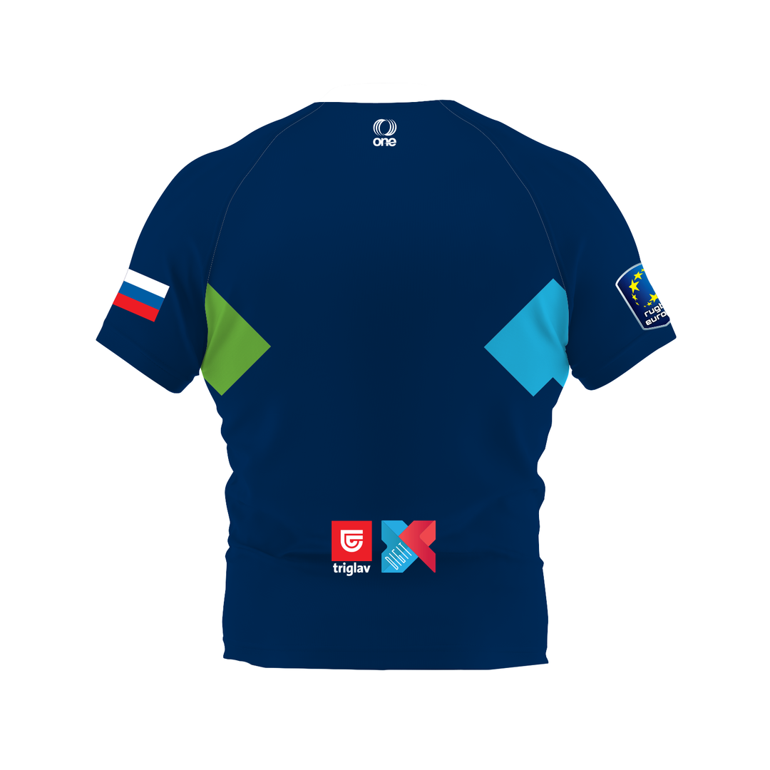Customizable Slovenia Rugby Navy Away Jersey
