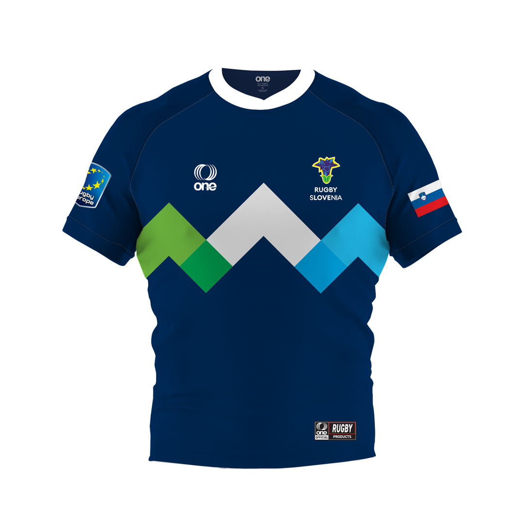 Customizable Slovenia Rugby Navy Away Jersey