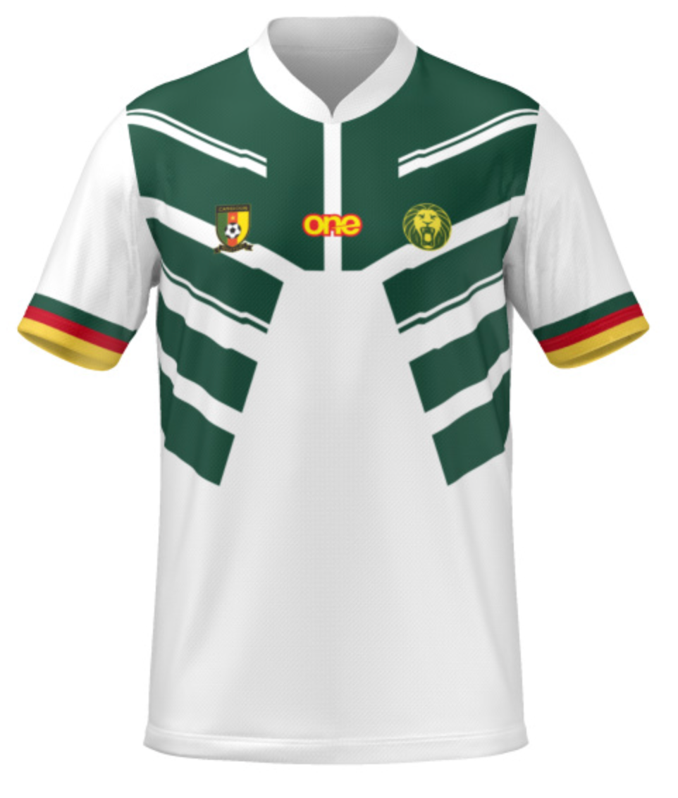 Official Cameroon FECAFOOT White Home Replica Jersey