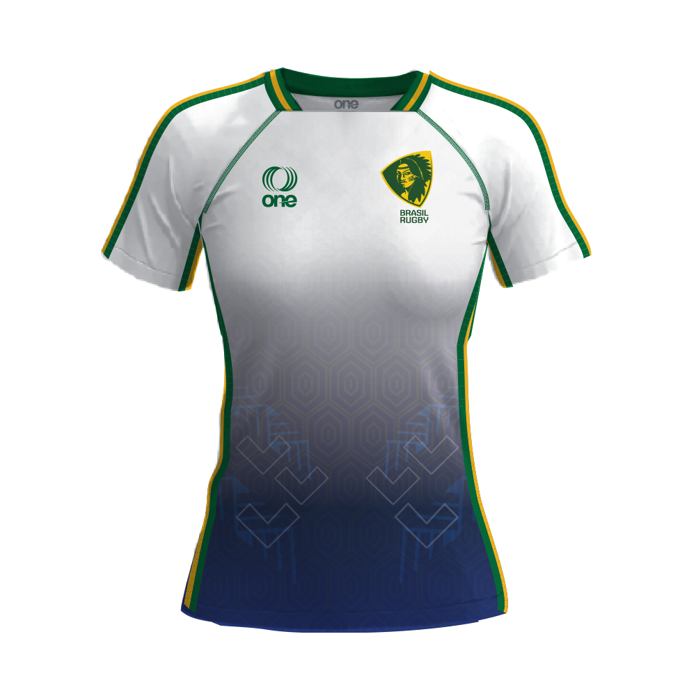 Brazil Rugby Women Away Performance Jersey with Concept Prints