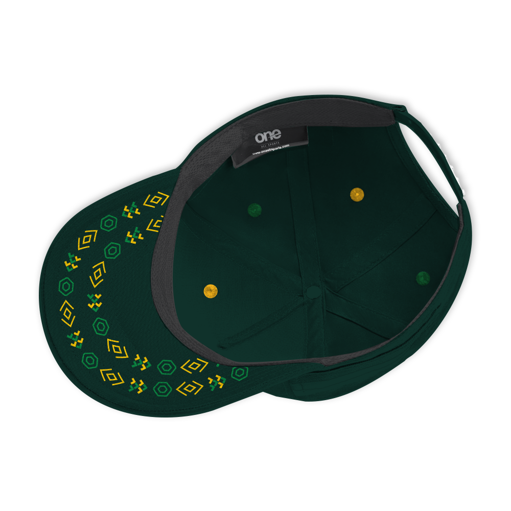 Brazil Rugby Cap with Embroidered Logos, Adjustable Fit and Concept Prints