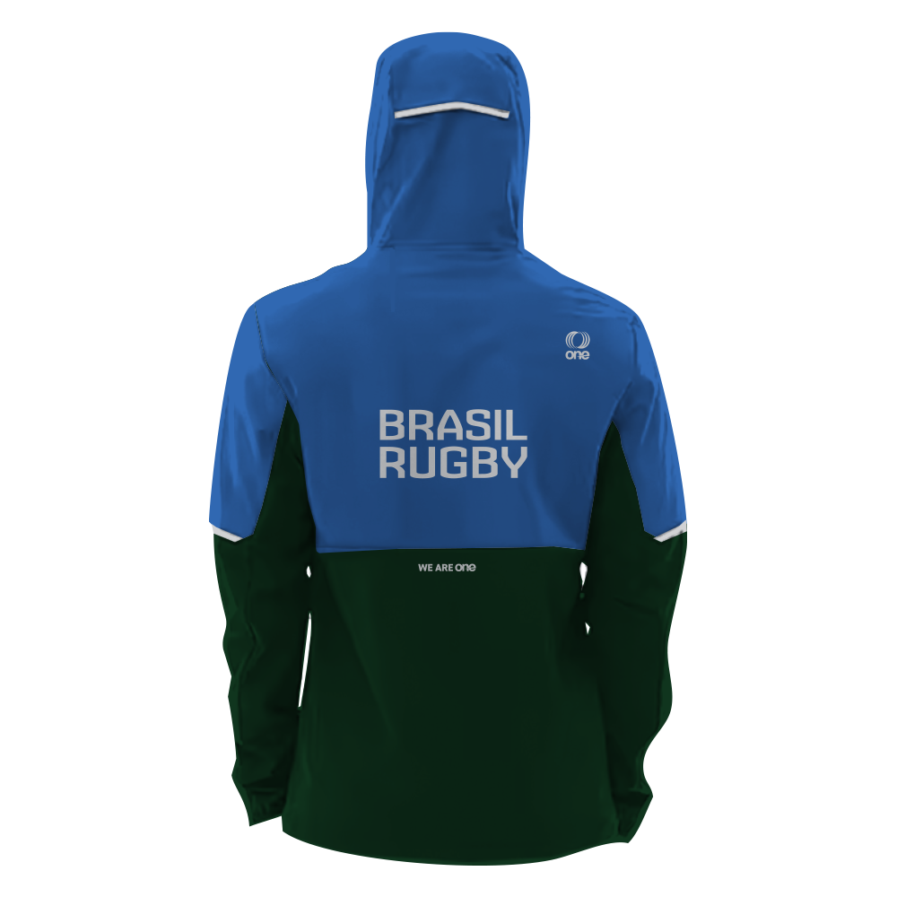 Brazil Rugby Two-Tone Performance Rain Jacket with Graffiti Design