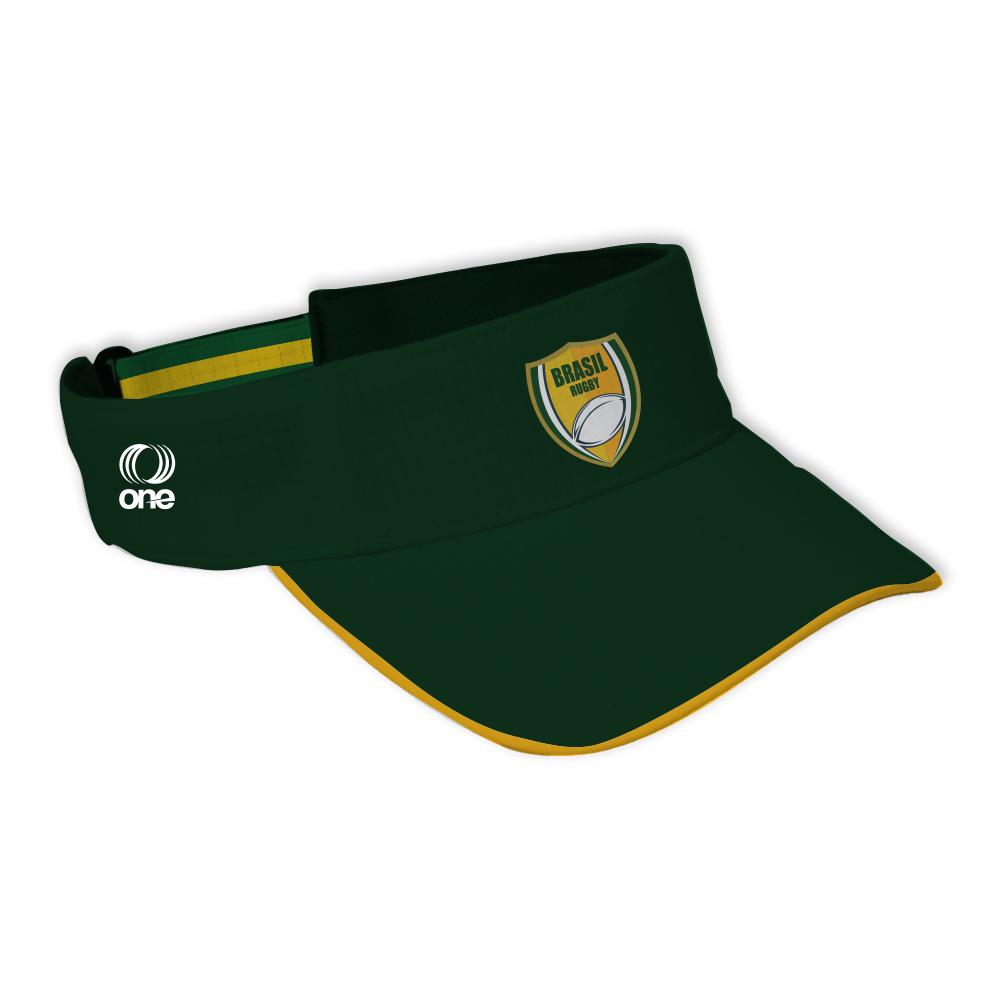 Brazil Rugby Visor with Sweatband, Adjustable Back Strap and Concept Prints