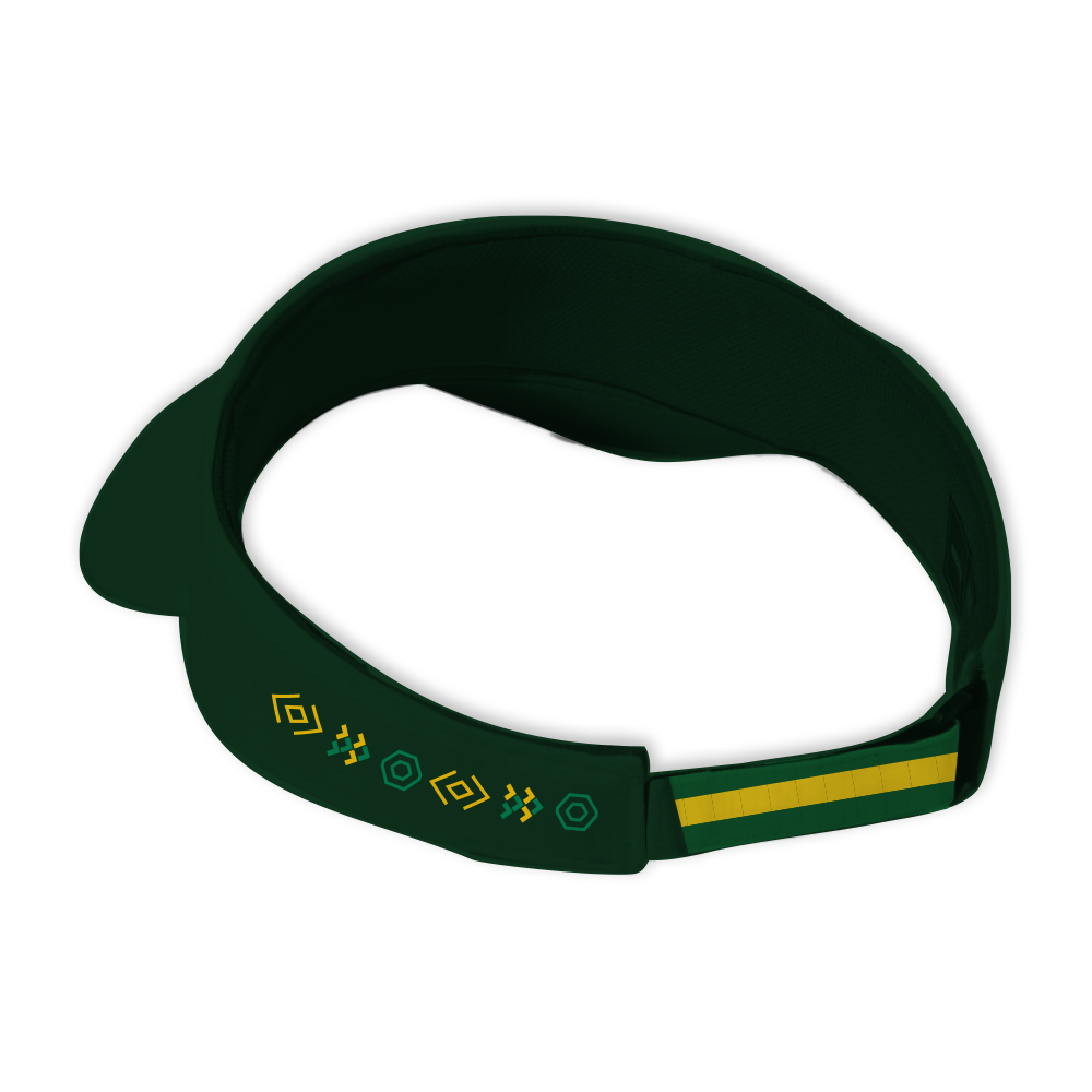 Brazil Rugby Visor with Sweatband, Adjustable Back Strap and Concept Prints
