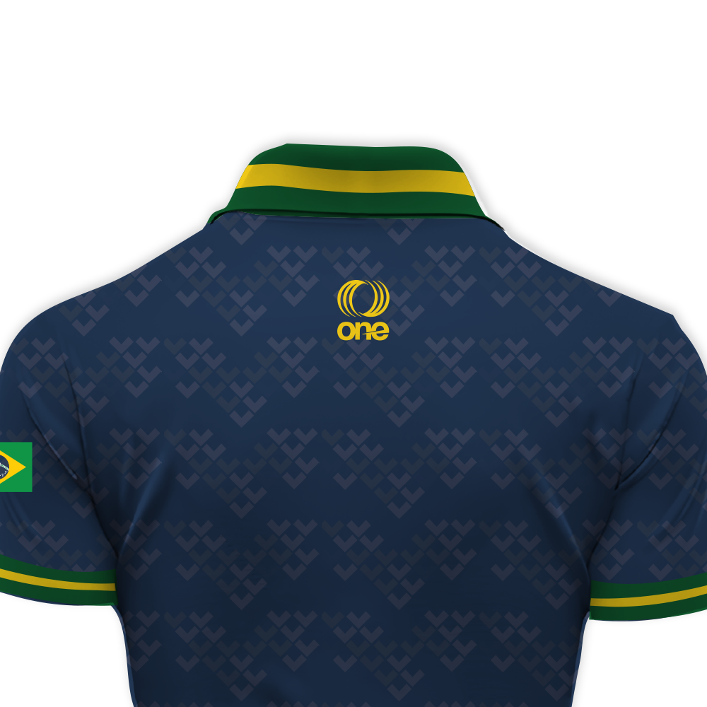 Brazil Rugby Women Performance Polo with Escamas Print