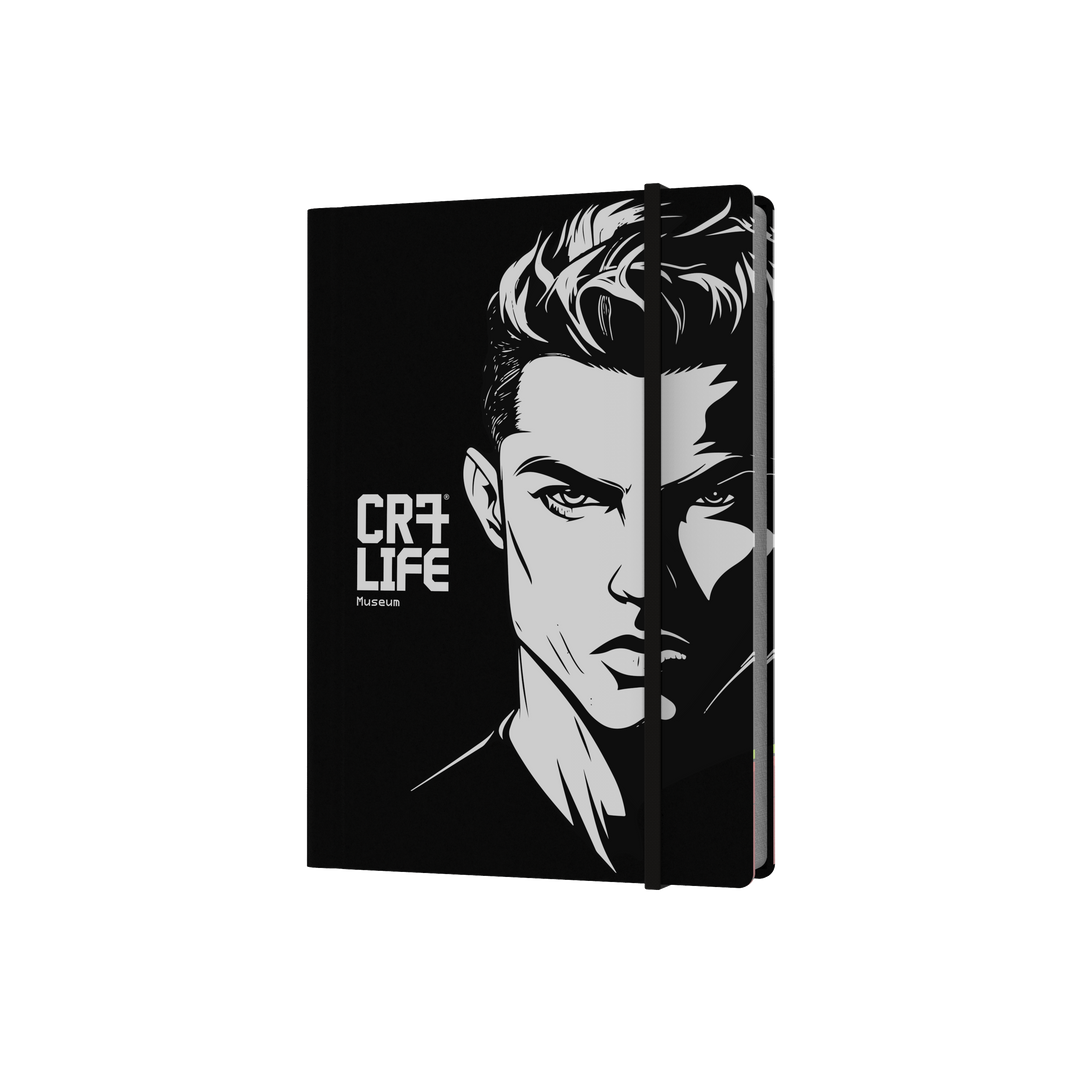 CR7®LIFE A5 Hardcover Paper Notebook 15 (Graphic Line Art Cover)