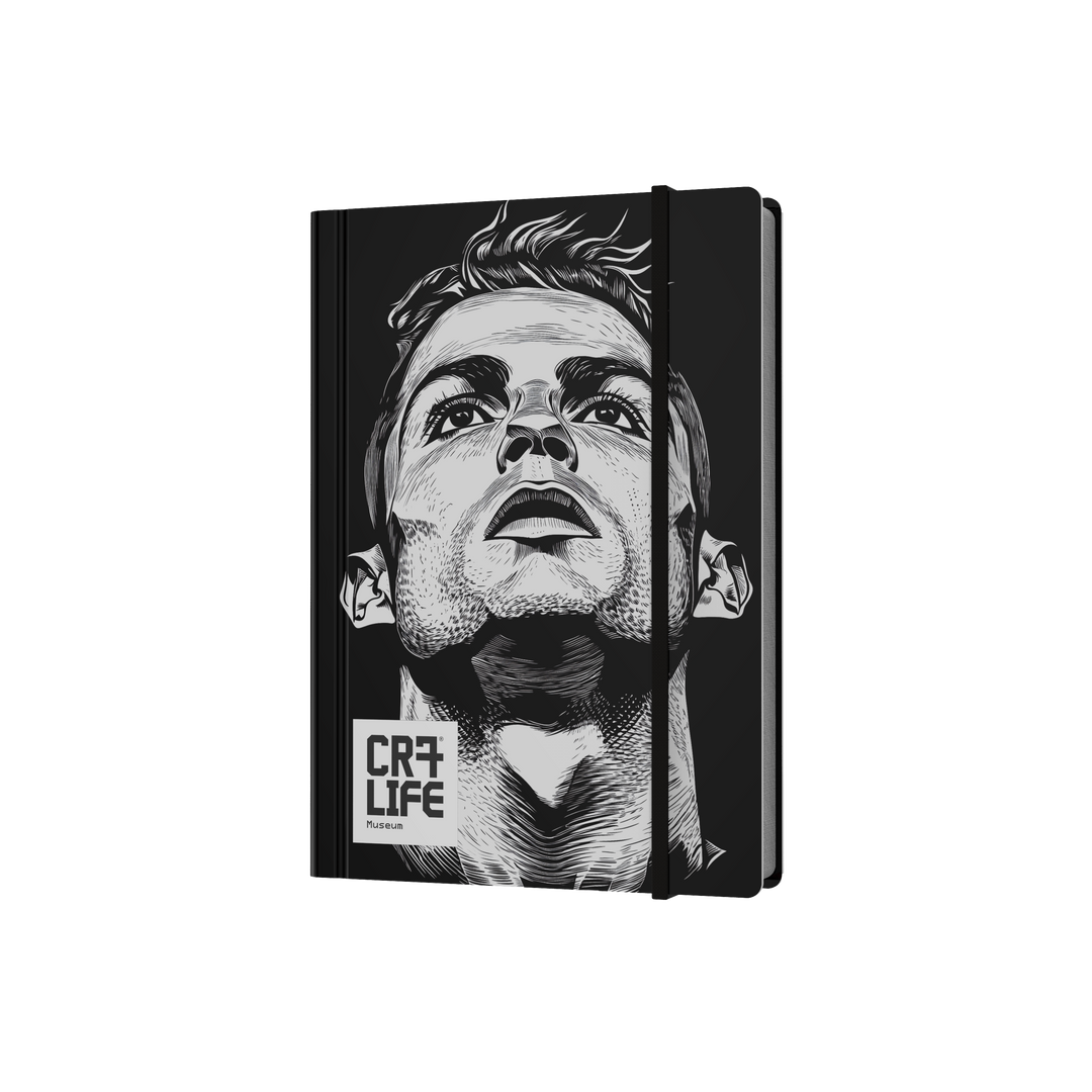 CR7®LIFE A5 Hardcover Paper Notebook 15 (Portrait Black Cover)