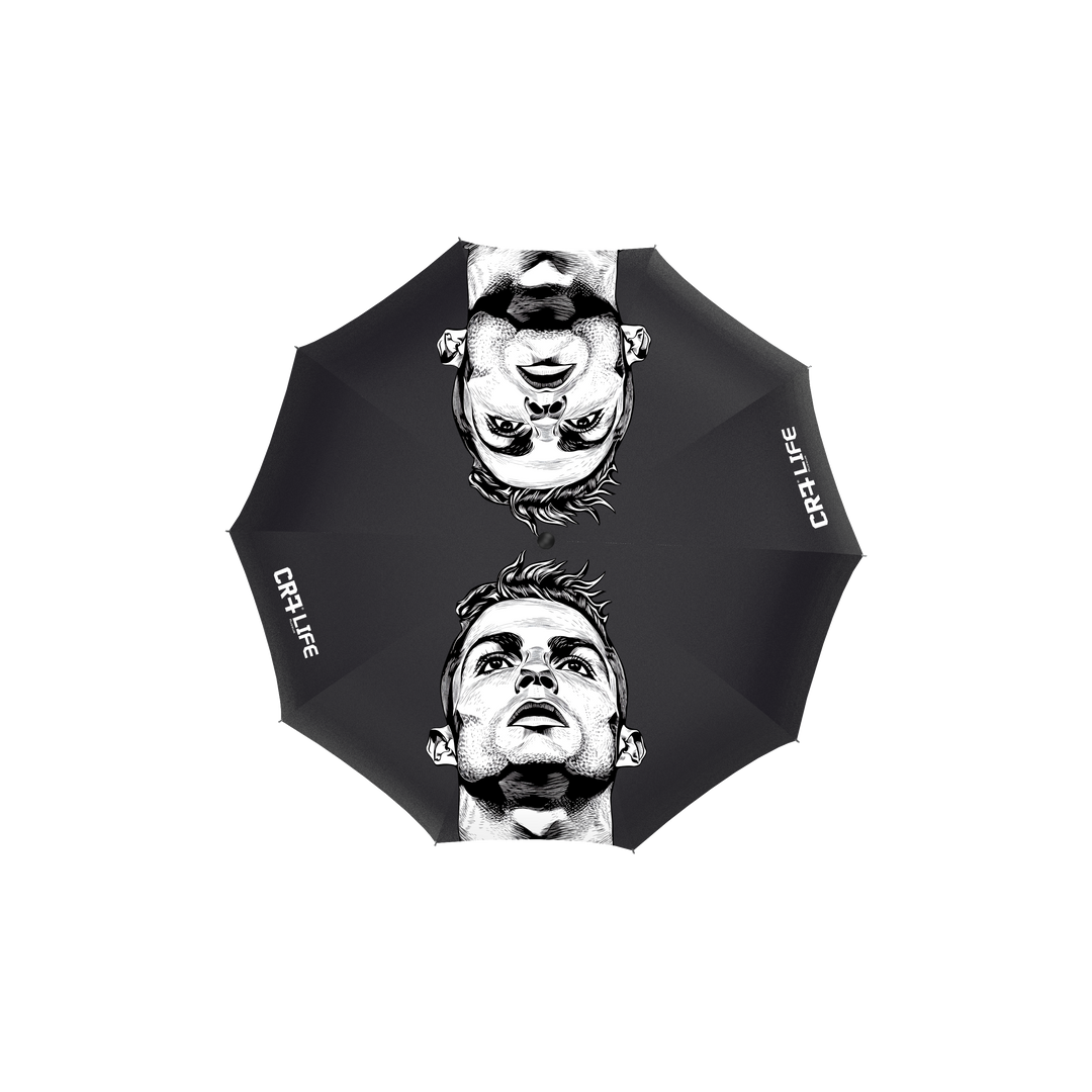 CR7®LIFE Auto-Folding Umbrella Black Graphic