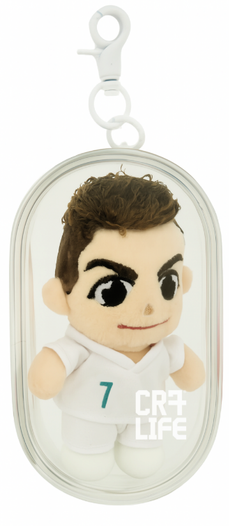 CR7®LIFE Small Plush Keychain White & Blue