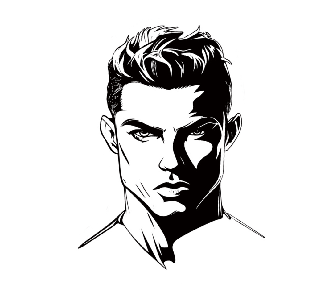 CR7®LIFE Sticker Black & White Portrait Set A
