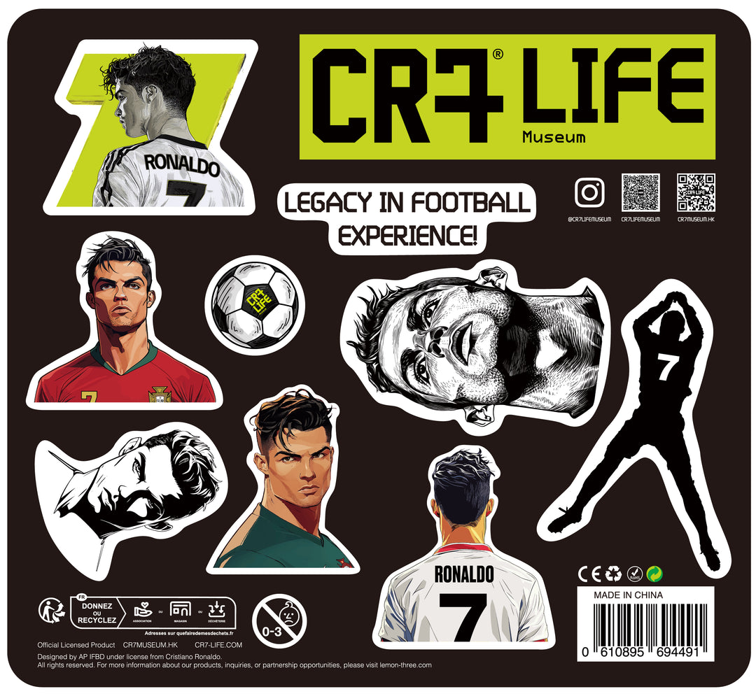 CR7®LIFE Sticker Black & White Portrait Set A