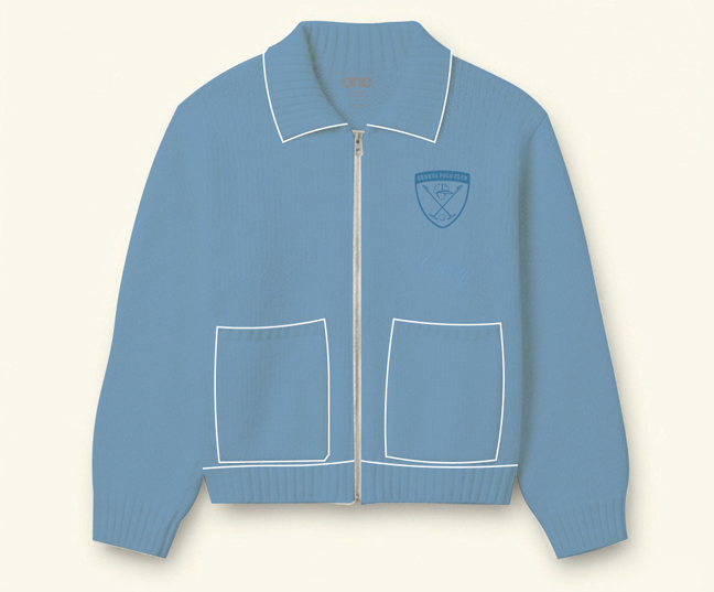 Geneva Polo club Life style blue knitted zip
