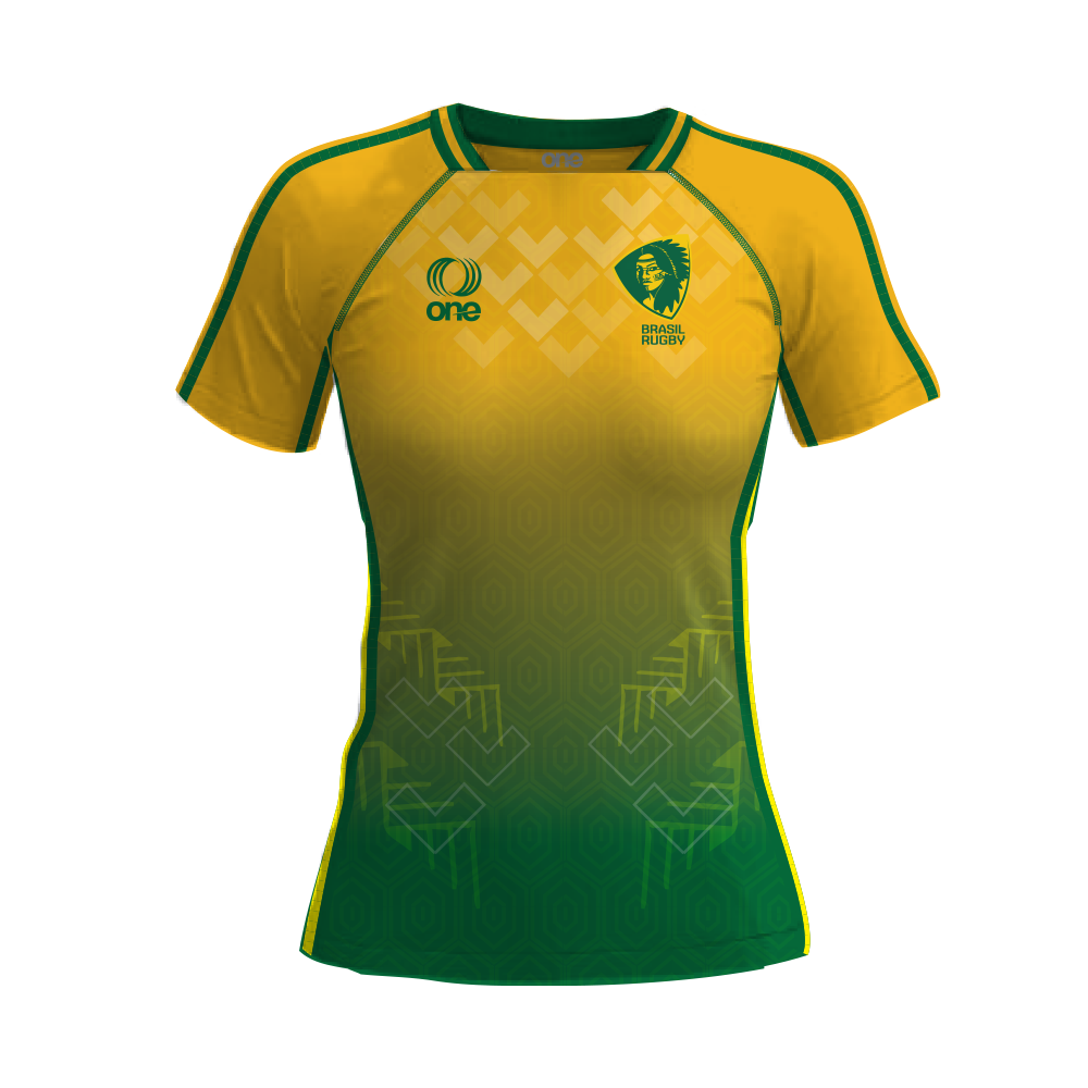 Brazil Rugby Women Home Two-Tone Performance Jersey with Concept Prints