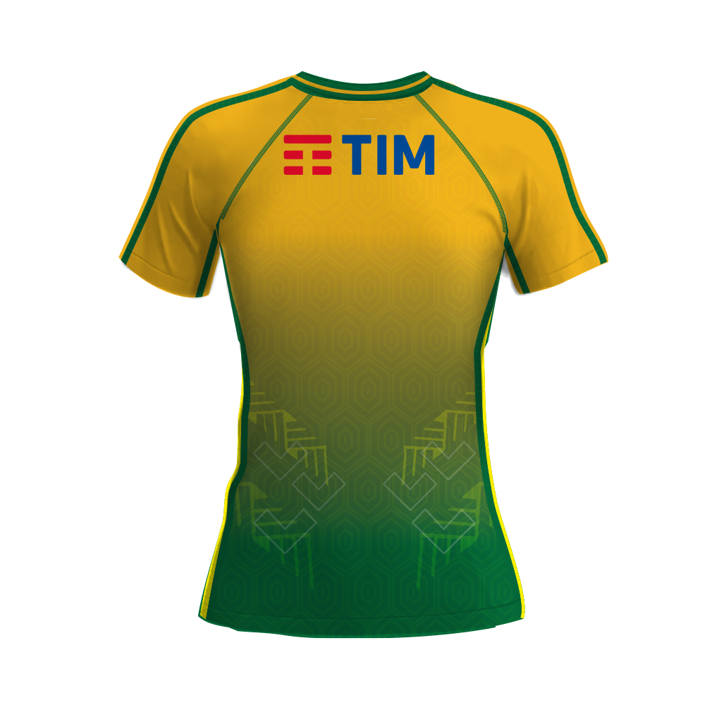 Brazil Rugby Women Home Two-Tone Performance Jersey with Concept Prints