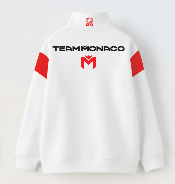 Fleece Terry Full zip swater Organic cotton with embroidery logos front and back