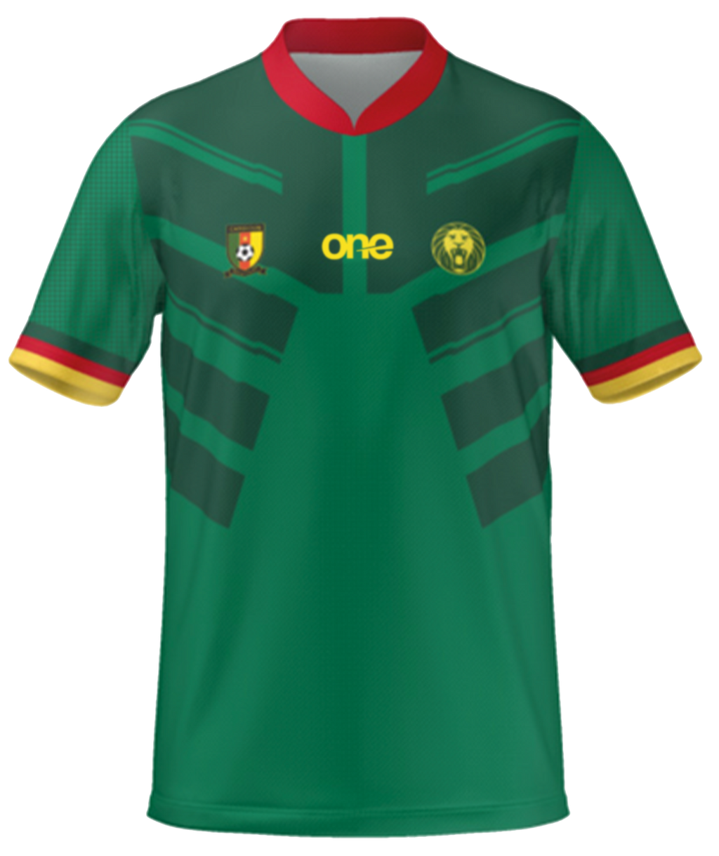 Customizable Official Cameroon FECAFOOT Green Fan Wear Jersey