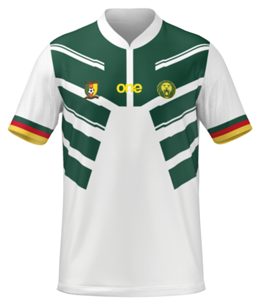 Customizable Official Cameroon FECAFOOT White Fan Wear Jersey