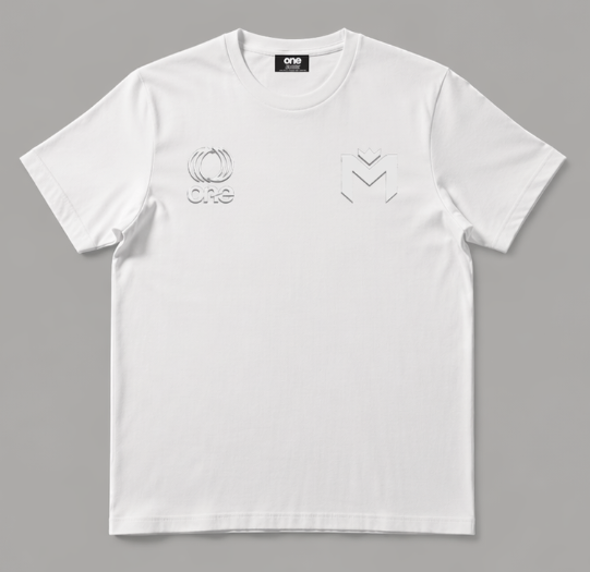 T-shirt with Debossed logos front and back