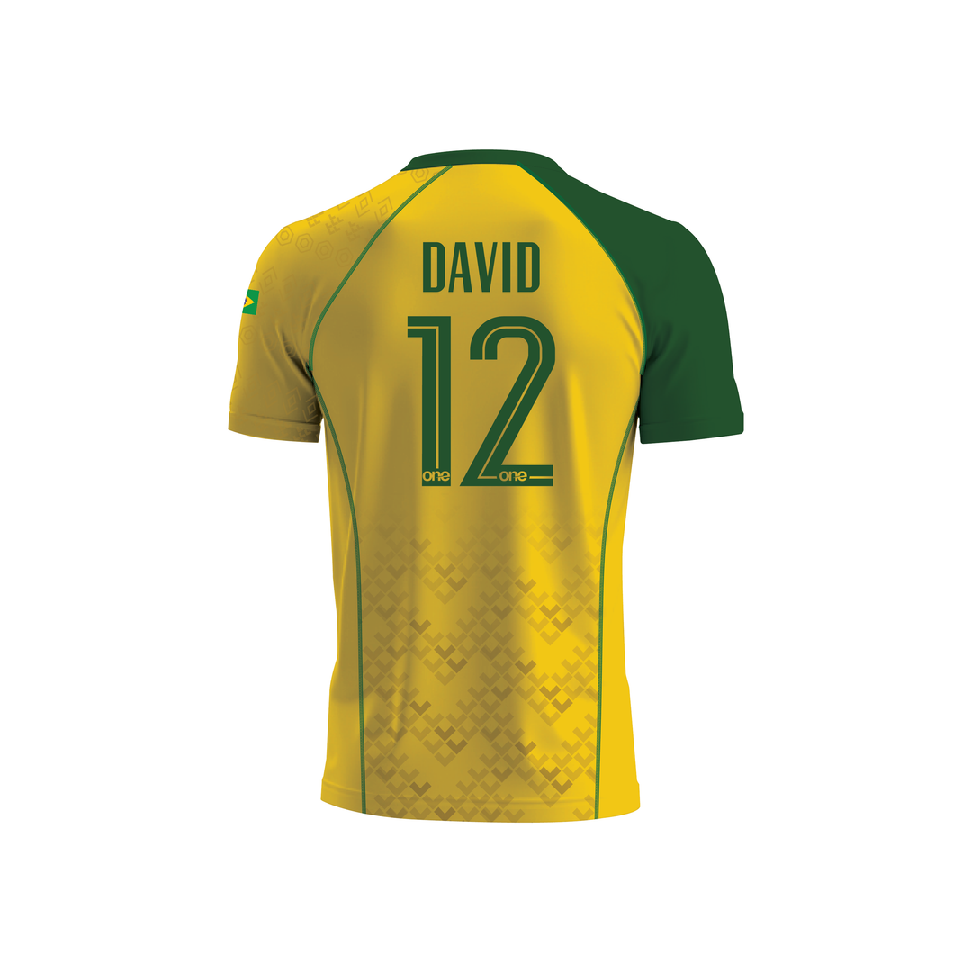 Customizable RWC'25 Brazil Rugby Men Home Performance Jersey