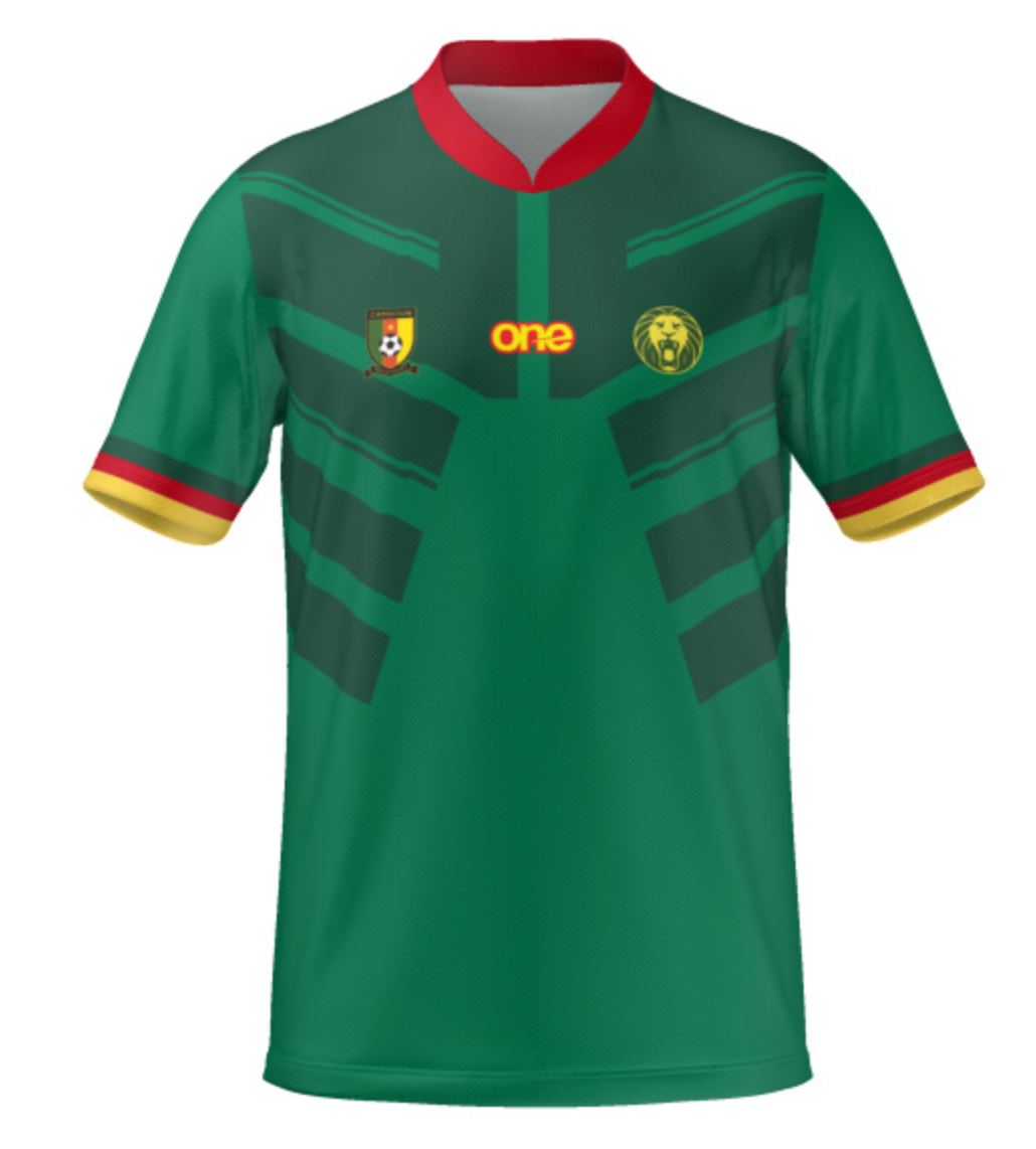 Customizable Official Cameroon FECAFOOT Green Home Replica Jersey