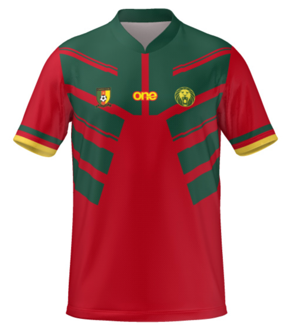 Customizable Official Cameroon FECAFOOT Red Home Replica Jersey