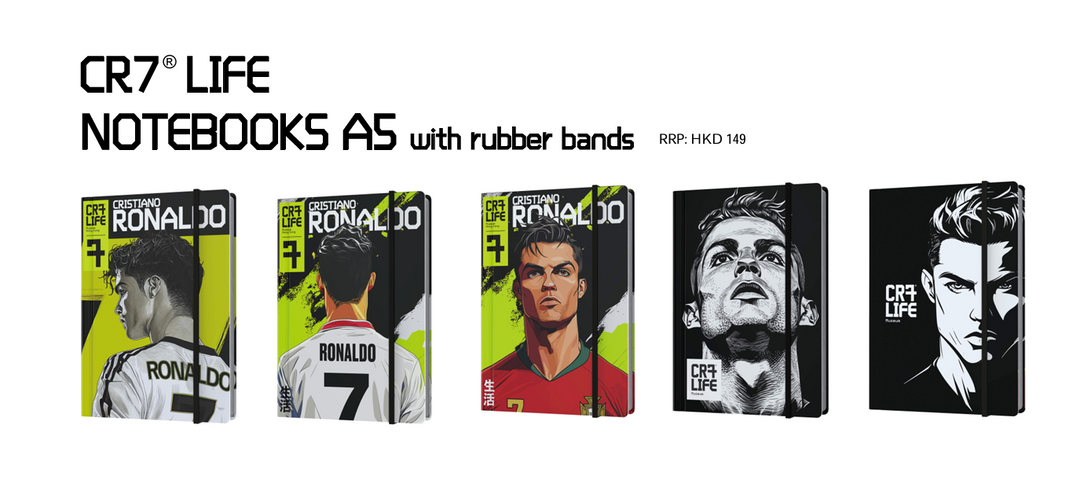 CR7 LIFE Notebooks A5 – With Rubber Bands