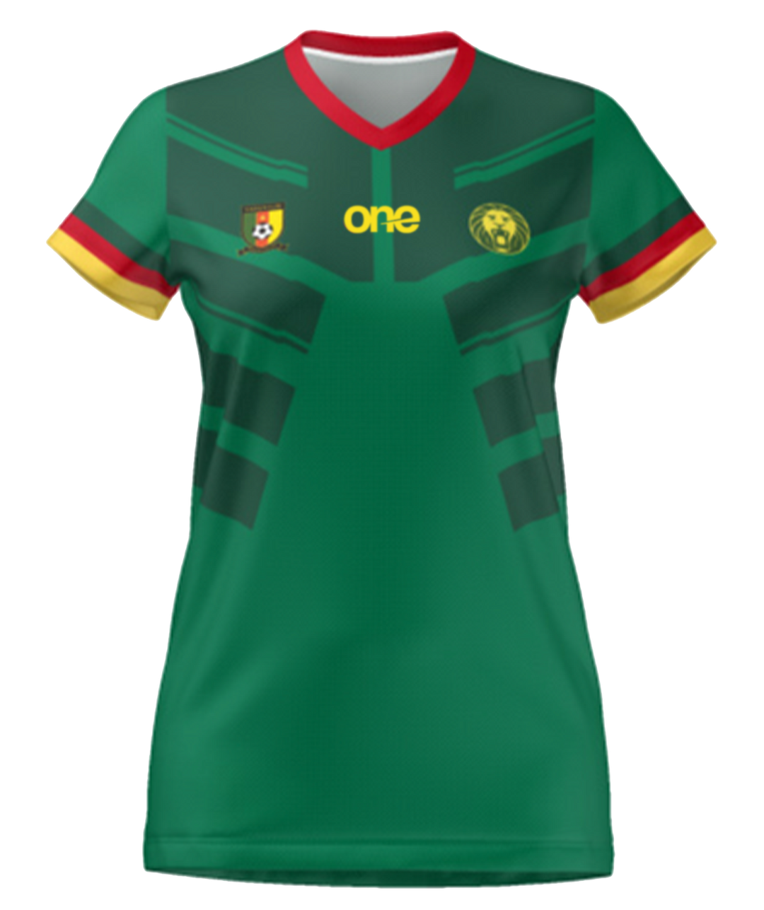 Official Women Cameroon FECAFOOT Green Fan Wear Jersey