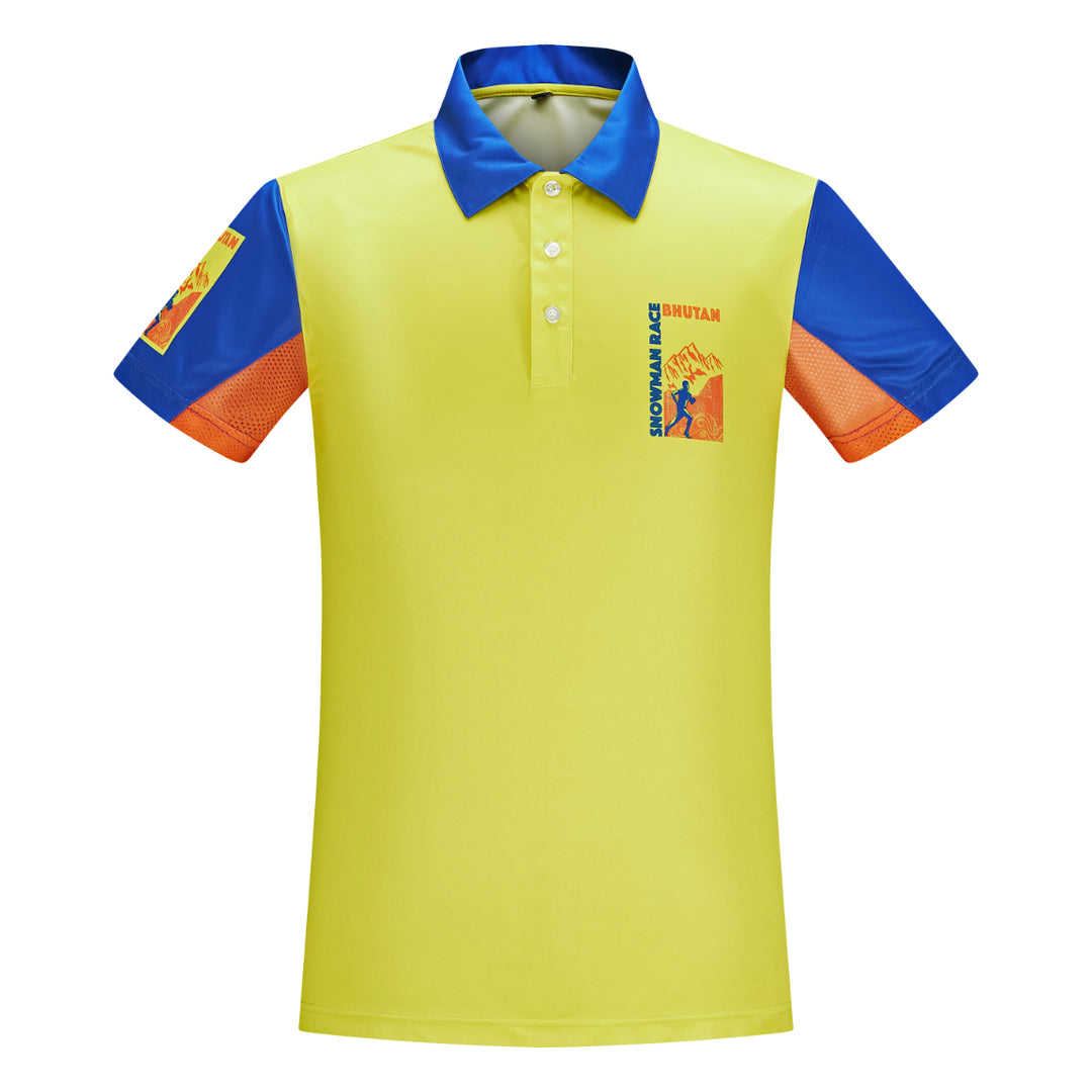SNOWMAN RACE YELLOW POLO