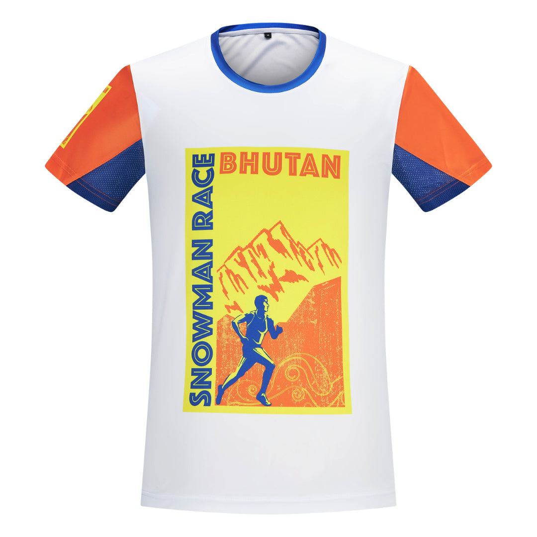 SNOWMAN RACE WHITE SHORT SLEEVE T-SHIRT