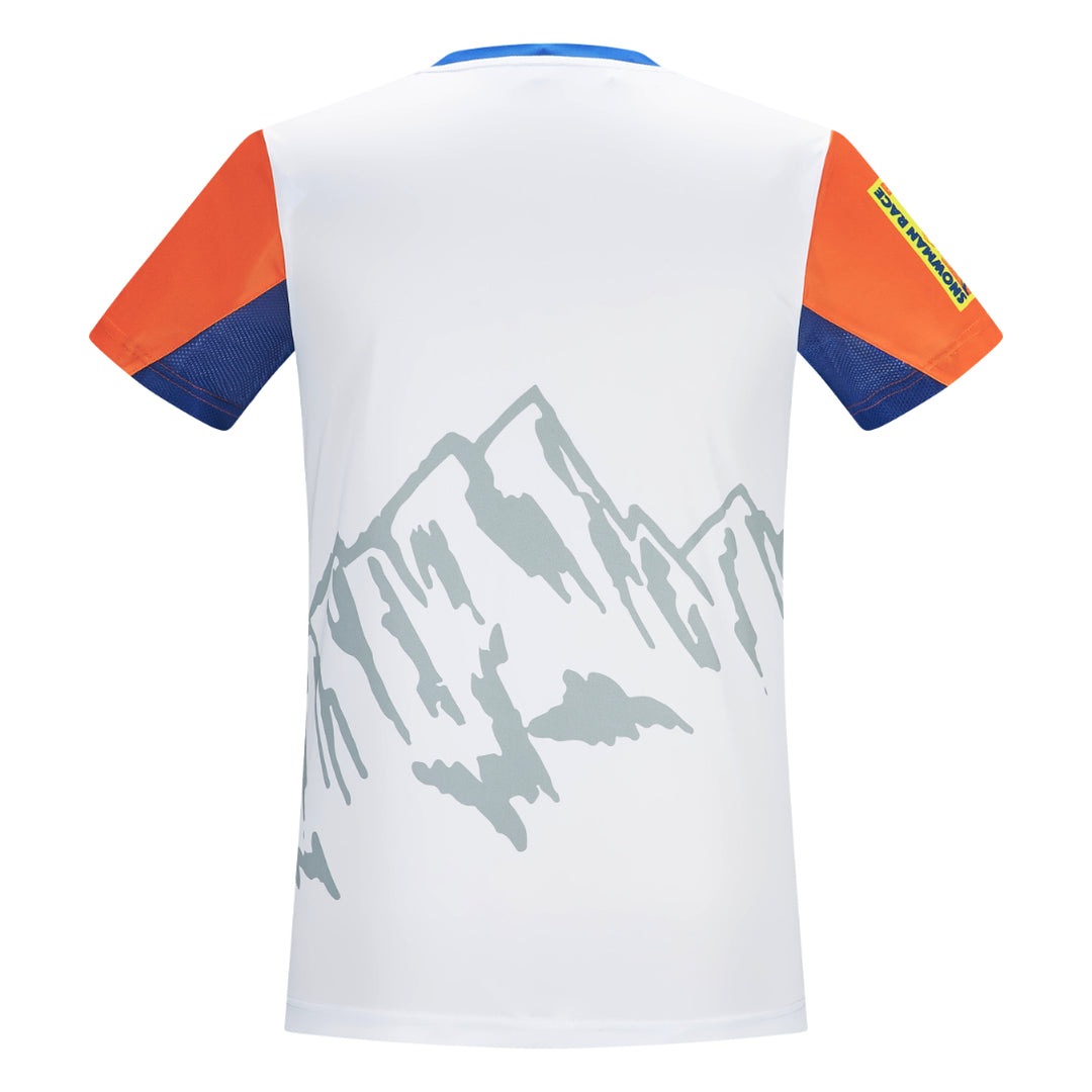 SNOWMAN RACE WHITE SHORT SLEEVE T-SHIRT