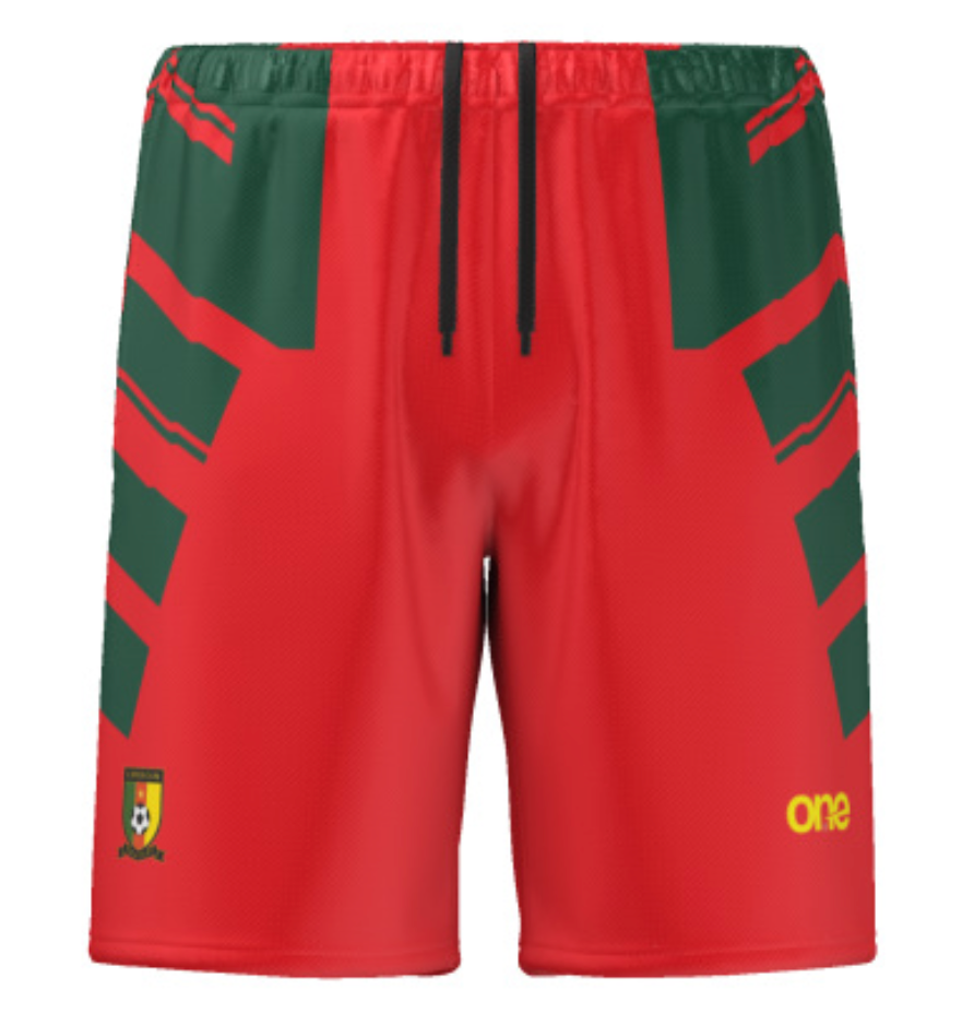 Official Cameroon FECAFOOT Red Shorts