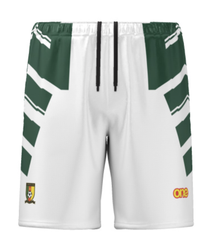 Official Cameroon FECAFOOT White Shorts