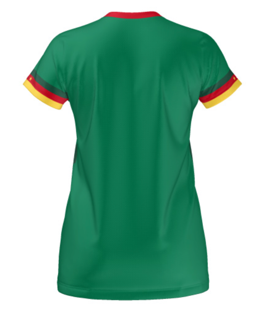 Official Women Cameroon FECAFOOT Green Fan Wear Jersey