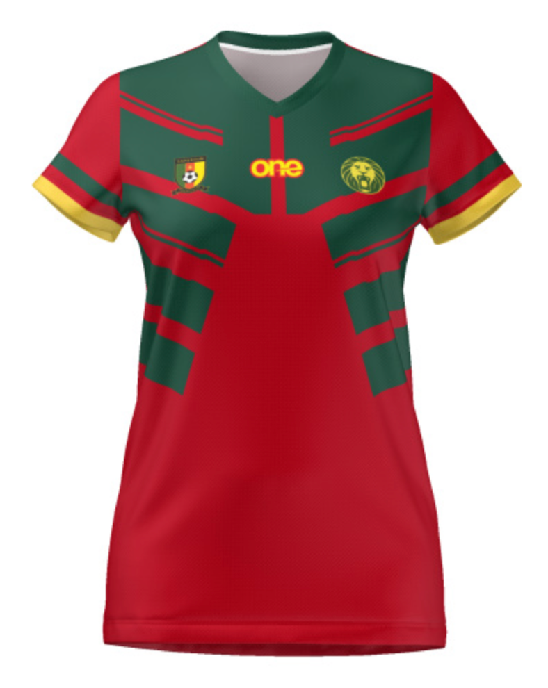 Official Women Cameroon FECAFOOT Red Pro Jersey One All Sports