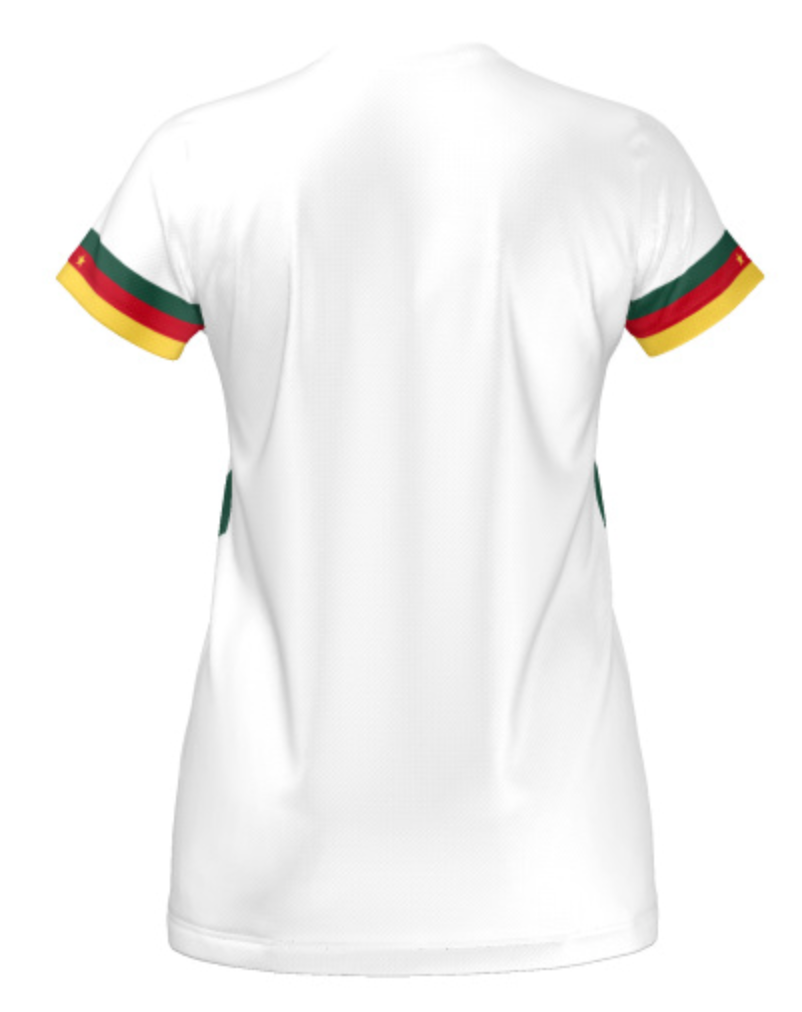 Official Women Cameroon FECAFOOT White Fan Wear Jersey