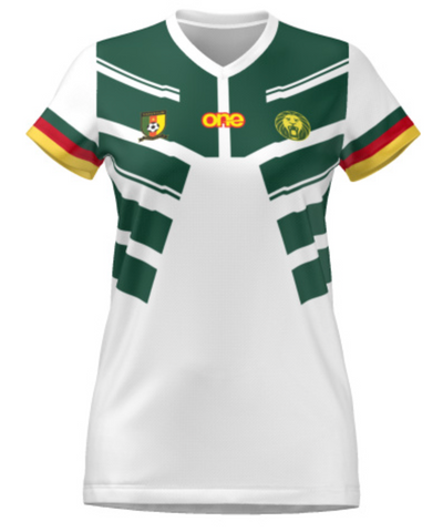 Official Women Cameroon FECAFOOT White Pro Jersey