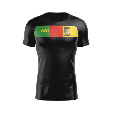 Official Cameroon FECAFOOT Men's Black Training Tee